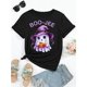 thumbnail image 1 of Halloween T-shirt - Boo-Jee Halloween & Witch Graphic Tee - Casual Crew Neck, Short Sleeve T-Shirt for Women, Cotton, Machine Washable, 1 of 6