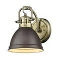 thumbnail image 2 of Golden Lighting 3602-BA1 AB-RBZ Duncan AB 1 Light Bath Vanity, Gold - Rubbed Bronze Shade, 2 of 2