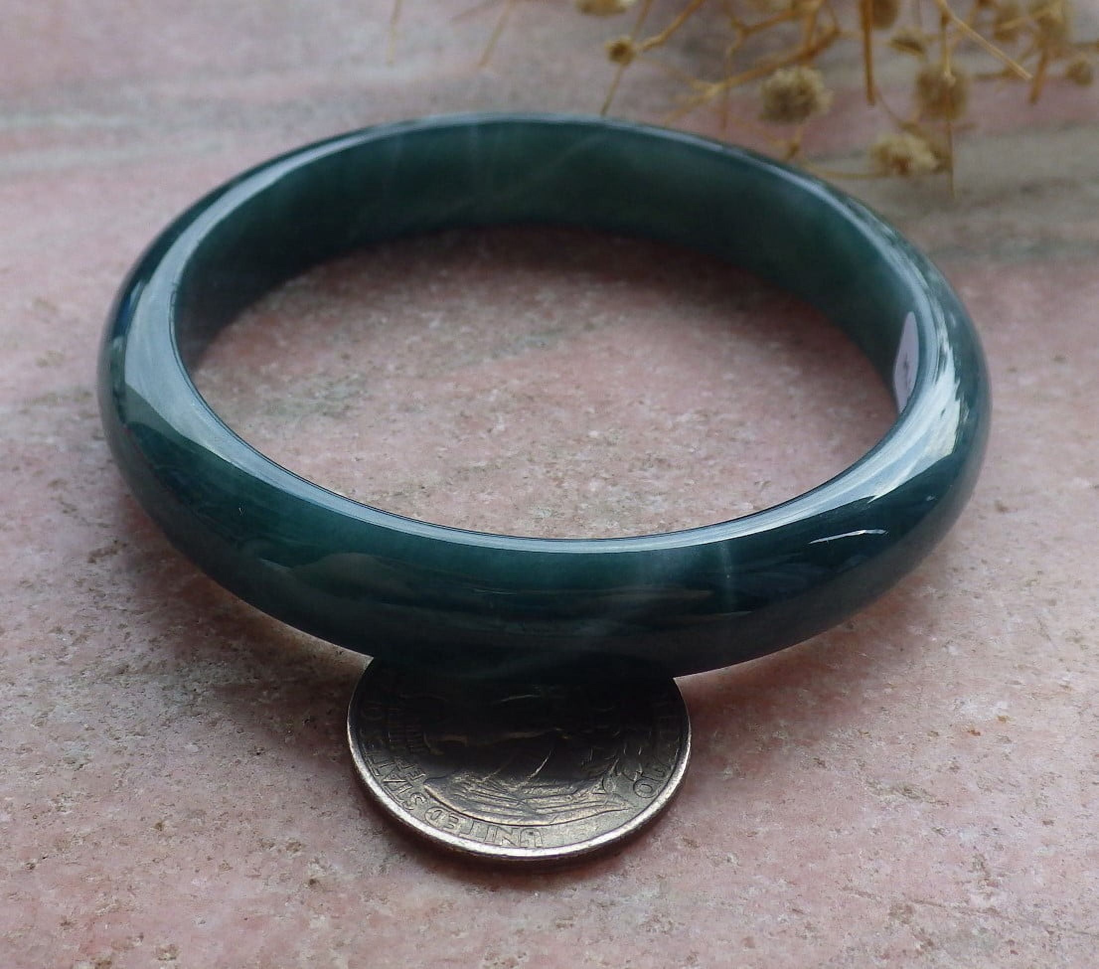 Icy Green Natural A JADE Jadeite Bangle Bracelet 60 mm 682584 TN