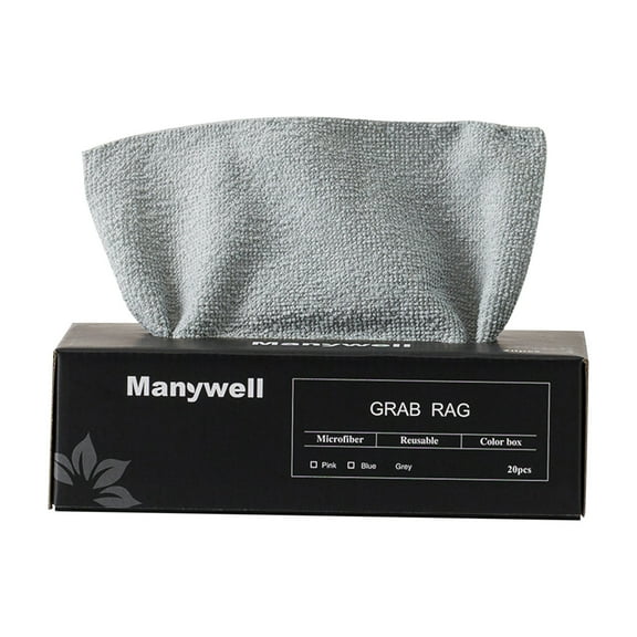 Apmemiss Clearance Microfiber Cleaning Cloth Rags in a Box (20 Count), Reusable Wipes for Cleaning - Edgeless Terry Towels,Small Cleaning Cloths for Home, Kitchen and Car