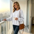 thumbnail image 5 of Long Sleeve Tops Women Oversized Crew Neck Casual Pullover Sweatshirt,2XL, 5 of 6