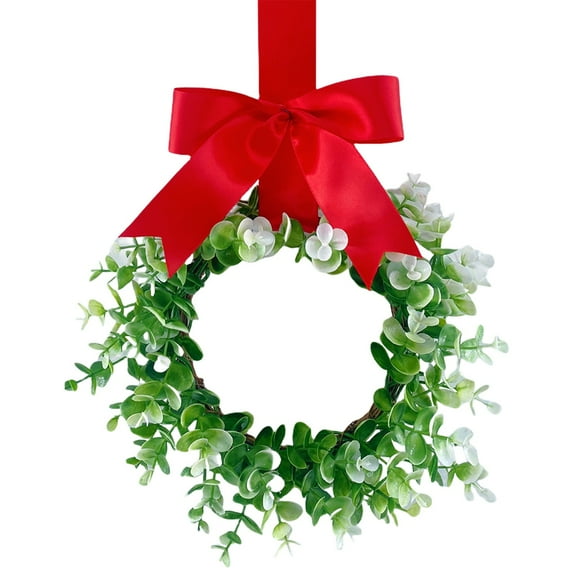 Ongmies Christmas Kitchen Cabinet Wreaths, Artificial Burlap Spring Wreath – Greenery Decorative Door Hanger for Entryway, Wall, and Farmhouse Style Home Decor, Kitchen Xmas Decor