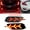 Red Lens, variant on Smoke LED Bumper Tail Brake Light Lamp Fishbone Design Y LED Style Compatible with 2016-2020 2021 Honda Civic LX EX Touring Sedan - Sequential Turn Signal, Brake & Running Lights