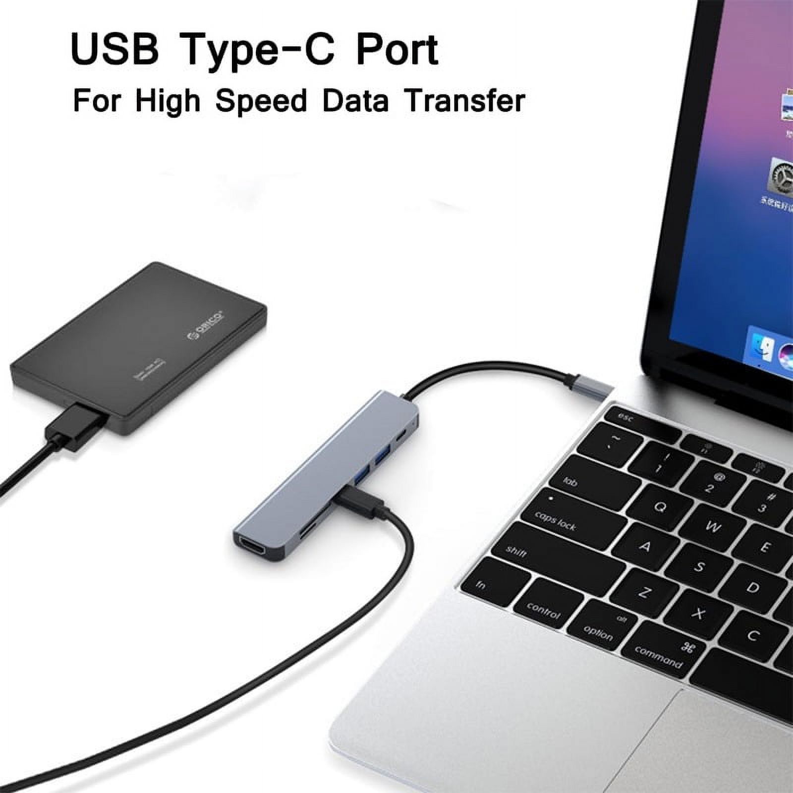 USB C HUB, 7 in 1 USB C Adapter for 4K HD, Dual USB, PD Charging, Data Port Type C, SD/TF Card Reader for MacBook Pro/MacBook Air/iPad Pro/Samsung Galaxy S9 S10/Dell XPS/ChromeBook/HP Laptop ​