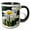 Black/White, variant on 3drose, White Daisy - Spring Gardens - Flowers - Floral Print, 15oz Mug