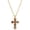 18K Gold, Small, variant on Multicolor Gemstone Cross Necklace for Women, 18K Gold Plated Rainbow Cross Adjustable Chain, Colorful Necklace Faith Christian Pendent, Dainty Religious Jewelry for Daily and Gift