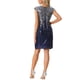 thumbnail image 3 of VESTIDO MIDI DE LENTEJUELAS PARA MUJERES INSPIRE CHIC CON MANGA CORTA, VESTIDOS BRILLANTES PARA FIESTAS M AZUL PLATA, 3 of 6