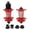 Red, variant on ZTTO Mountain Bike Hub 32 Hole 6 Bearing Disc Brake Quick Release/Thru Axle Hub Set, Red (Compatible 8-13 Speed)