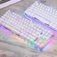 thumbnail image 2 of ziyahi Luminous Mechanical Keyboard 87 Keys RGB Backlight Office School Game Laptop PC Computer Key Board Replacement Gaming Blue Switch, 2 of 5
