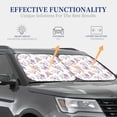 thumbnail image 7 of Picia Rose Flower B 2 Piece Car Windshield Sun Shade Foldable | Foldable Sun Shield for Front Window Blocks UV Rays and Keeps Your Vehicle Cool-Small, 7 of 7