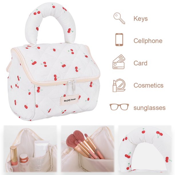 Bolso Cosmético Lindo Oso Viajar Portátil Gran Capacidad Cosmética () Rojo