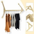 thumbnail image 6 of Gold Iron Wall-Mounted Clothes Rack, Retro Style Garment Display for Home, Boutique, and Laundry Room, 6 of 8