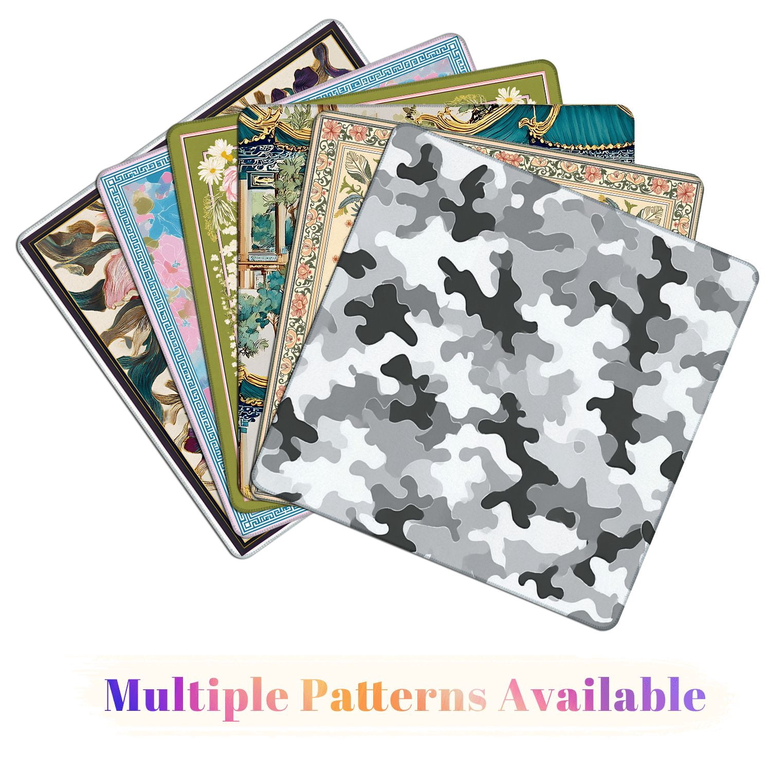 Mahjong Mat 31.5" x 31.5" military camouflage seamless Abstract hunting Non-Slip Noise Reduction American Mahjong Tiles Table Cover for Dominoes Poker Card Board Games Gift