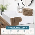 thumbnail image 2 of Casa Platino 6 Piece Wash Cloths, 100% Cotton Soft & Absorbent Washcloths for face and body - Taupe, 2 of 7