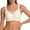 Beige, variant on Women's Oversized Seamless Lace Bra Double Thin Straps V-Neck Top Comfort Support Wireless Lingerie Lightweight Breathable Bra for All-Day Wear