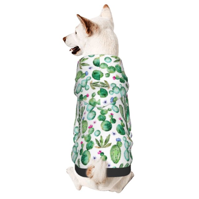 Balery Cactus Plants1 Sudadera con Capucha para Perros Pequeños – Ropa para Mascotas, Disfraz para Perros y Gatos, Ideal para Fiestas y Cosplay-Small