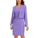thumbnail image 4 of Conjuntos de traje de blazers de negocios para mujeres, blazers de manga larga casual y vestidos sin mangas, atuendos de oficina XS púrpura, 4 of 6