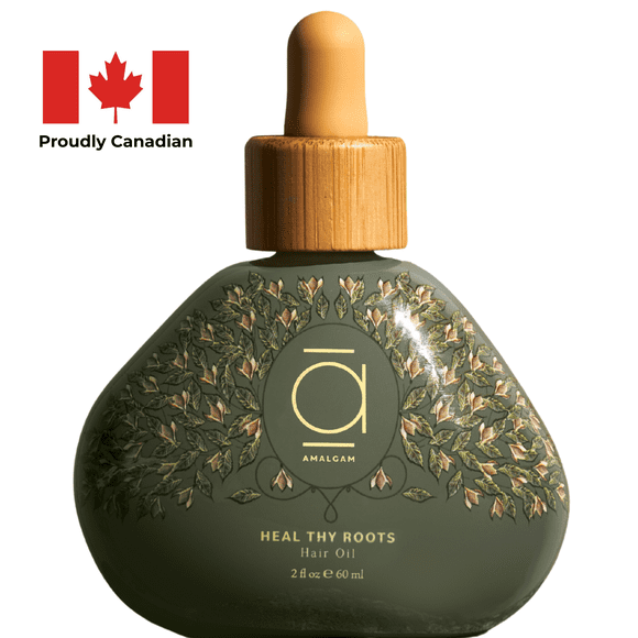 Hair Density Oil for Thinning Hair & Shedding Control — Adaptogen-Powered with Ashwagandha, Rosemary & Ginseng, 100% Plant-Based, No Fragrance or Essential Oils, 60 mL | Heal Thy Roots by Amalgam