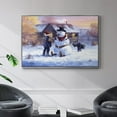 thumbnail image 2 of Gonna Be in Trouble - Framed Gallery Wrapped Holiday Canvas - 27 x 41 - Silver Frame, 2 of 9