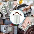 thumbnail image 3 of Sage Green Grey Stripes 1 Pack Kitchen Towel, Water Absorbent Dish Towel, Simple Striped Lines Minimalist Decorative Hand Towels - Quick Drying Cloth for Cooking Baking, 18x28 Inch, 3 of 8