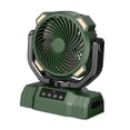 thumbnail image 3 of Ventilador portátil para exteriores, ventilador para tienda de campaña, ventilador de viaje de 10000 con gancho colgante, ventilador de escritorio verde, 3 of 8