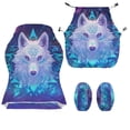 thumbnail image 7 of TSOVTHRID Snowflake Ice Wolf Print 4 PCS Gaming Chair Covers, Stretchable Chair Protective Cover with 2 Pieces Arm Rest Cushion Anti-Dust Universal Chair Slipcover Protector, 7 of 7