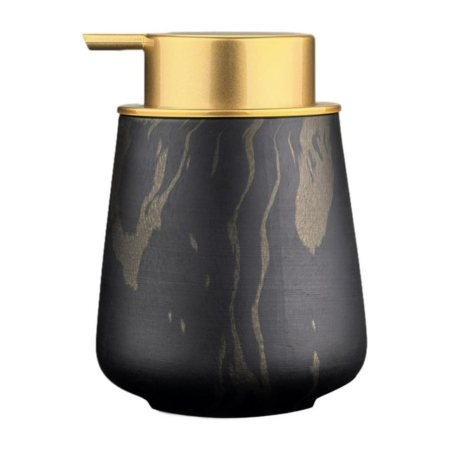 Dispensador de jabón de cerámica, dispensador de loción, jabón líquido para platos portátil de gran capacidad. Negro