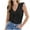 Black, variant on Scyoekwg Womens Fashion Tank Top Slim Sling V-Neck Ruffles Tank Tops Casual Dressy Blouse Sleeveless Solid Color Suspenders Summer T Shirts (Black,XXL)