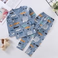 thumbnail image 2 of Hiijoy Toddler Boys Pajama Sets Cartoon Print Long Sleeve T Shirt Pants Sleepwear Outfits, 2 of 3
