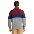 thumbnail image 2 of Suéter IZOD para hombre con cuello mock y botones, terciopelo color vino, XXL, 2 of 3