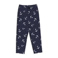thumbnail image 6 of Uemuo Anchor Pattern Women's Wide Leg Palazzo Lounge Pants with Pockets Light Weight Loose Comfy Casual Pajama Pants-Large, 6 of 9