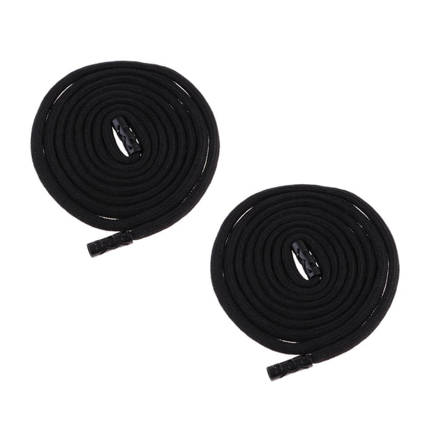 2 piezas de cordón de nailon de repuesto para pantalones deportivos, chaquetas, cordón negro mi