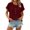 Wine, variant on GERsome T-Shirts for Women Short Sleeve Waffle Knit Button Down Crew Neck Casual Business Work Shirts