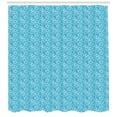 thumbnail image 3 of Ambesonne Ethnic Shower Curtain, Bicolor Geometric Shapes, 69"Wx75"L, Blue and White, 3 of 3