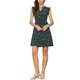 thumbnail image 1 of Vestido Casual de Verano Floral con Volantes y Escote en V de Manga Corta Allegra K para Mujer XL Verde Oscuro, 1 of 6