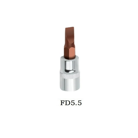

Fd Slotted Screwdriver Bits 1/4 Inch Drive Socket Head Hand Tools Fd4 Fd5.5 Fd7