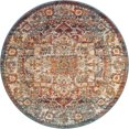 thumbnail image 1 of Unique Loom Tapis de Bordure Isabella Haut-Bas 5' x 5' Rond Multi/ivoire, 1 of 1