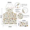 thumbnail image 7 of Cartoon Construction Vehicles Animals Apron-Garden Aprons for Women with Pockets-Cotton Linen Waterproof Kitchen Cooking Gardening Aprons Adjustable for Kitchen,Cooking,BBQ and Salon 33x27 Inch, 7 of 7