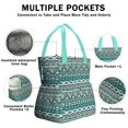 thumbnail image 3 of Boho Bohemia Geometric Line Art Drawstring Lunch Bag Women - Drawstring Lunch Bag Insulated for Work Office - Stain-Resistant Large Lunchbags for Women with Multi-Pockets, 3 of 6