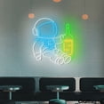 thumbnail image 3 of Craftnamesign Astronaut Beer Neon Light, Beer LED Sign Wall Art, Bar Pub Decor, 3 of 5