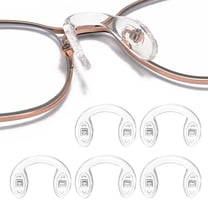 HBMYN 5Pcs Eyeglass Nose Pads,U Shape Nose Pads for Glasses,Screw-On Nosepads,Anti-Slip Soft Silicone Nose Pad Replacement for Glasses,Sunglasses