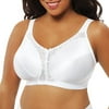 Women's Just My Size 1973 Comfort Strap Lace Wirefree Minimizer Bra (White 46D)