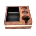thumbnail image 5 of Miumaeov 58mm Espresso Knock Box and Tamping Station, Coffee Machine Accessories Wooden Tool Storage Boxs for Tamper, Distributor and Portafilter (Walnut Patchwork Color), 5 of 12