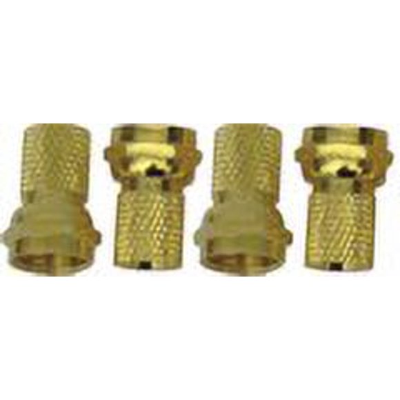 Prime Antenna Cable Connector 08-8013 Fits RG-6U Coaxial Cable; Set Of 4