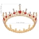 thumbnail image 2 of GOOHOCHY FRCOLOR Corona de boda Tiara Corona de reina nupcial Diadema de diamantes de imitación vintage para novia y dama de honor (Rojo), 2 of 8