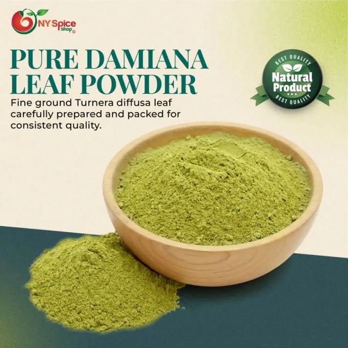 NY SPICE SHOP Damiana Leaf Powder - 1 Pound - Turnera Diffusa - Turnera Aphrodisiaca Powder - Herba de la Pastora Powder