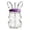 Purple-20cm, variant on VMWMSSR Easter Bunny Glass Cups With Lid And Straw Reusable Leak Proof Cute Bunny Coffee Mug Gifts For Women, Happy Easter Spring Gift Decor Clear-20cm