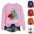 thumbnail image 5 of Lovskoo Novelty Christmas Sweatshirt for Women Casual Printed Long Sleeve Pullover Tops Blouse Sweatshirt Red, 5 of 5
