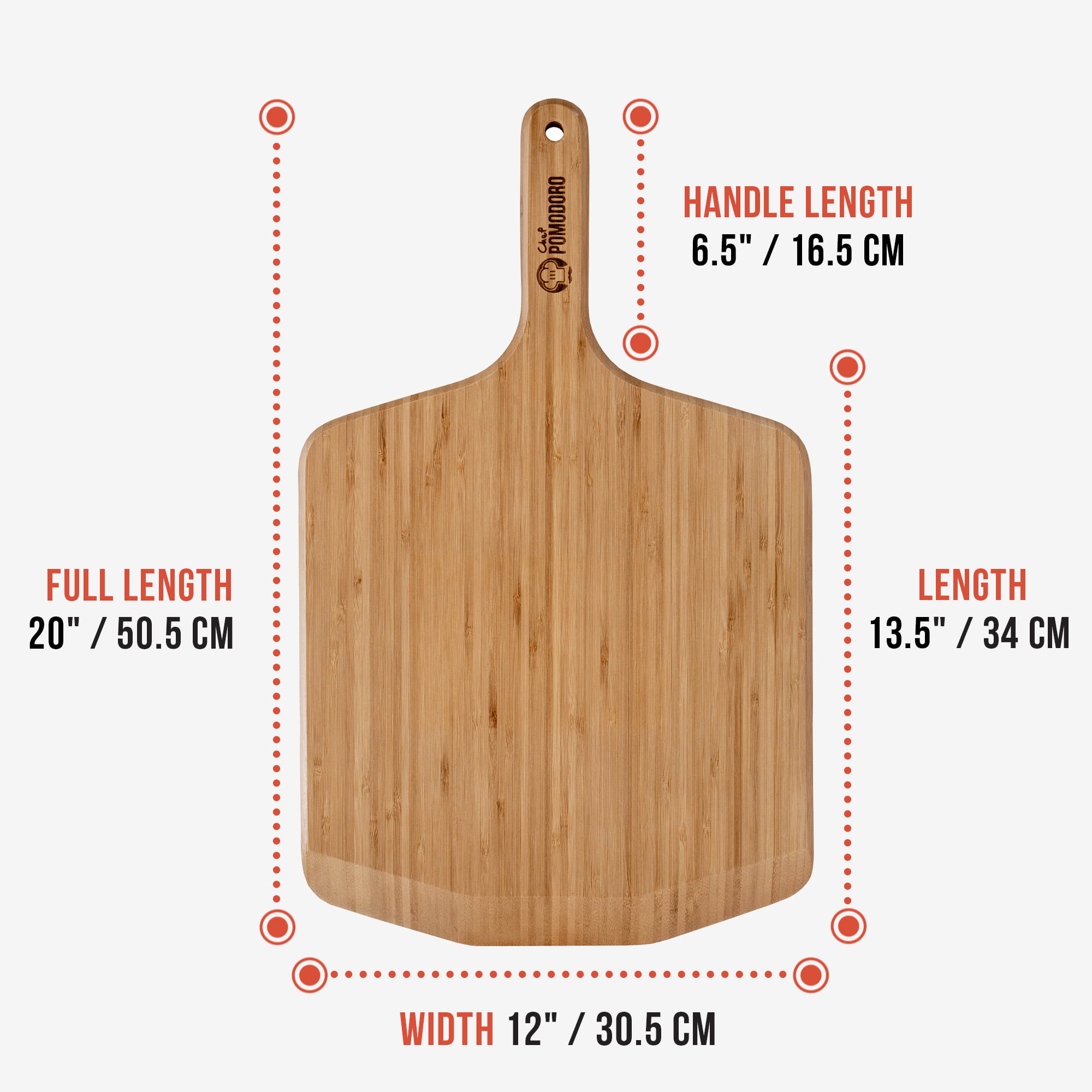 Boodboo Bamboo Pizza Board with Large Knife Wood Pizza Peel 135-inch Pizza Cutting Board Set for Uniform Slices Steel Sharp Blade with Cover Doubl