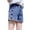 Dark Blue, variant on Little and Big Girls Summer Denim Shorts Elastic Waistband Flower Embroidery Jeans Sweet Floral Style Summer Jean Bottoms Ages 3-13
